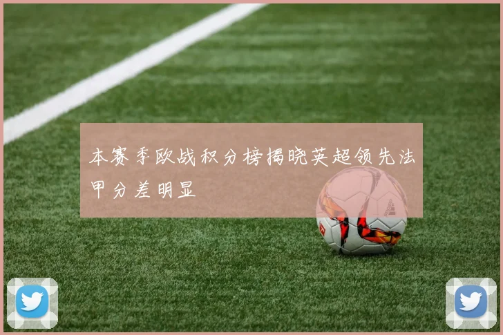 本赛季欧战积分榜揭晓英超领先法甲分差明显